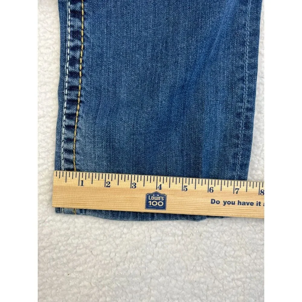 Big Star Women's Jeans 32R Bootcut Rhinestone Pocket‎ Distressed Denim Nina - Picture 14 of 16
